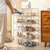 Clear View LED Illuminated Shoe Storage Dustproof Design For Displaying Shoe Collections Domestic Setting