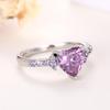 Sterling  Purple Love Rings New Fashion Jewelry for Women Wedding Engagement Party Temperament Female Accessories Gift