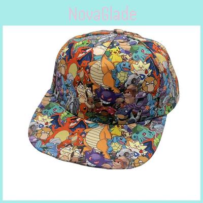 Pokemon Muster Kinder Baseballkappe mit Sonnenschutz und atmungsaktivem Polyester für Sommerspiele