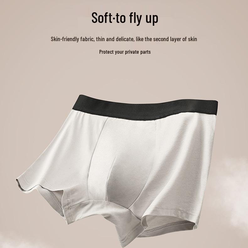 Pánské nadměrné boxerky z mléčného hedvábí jednobarevné