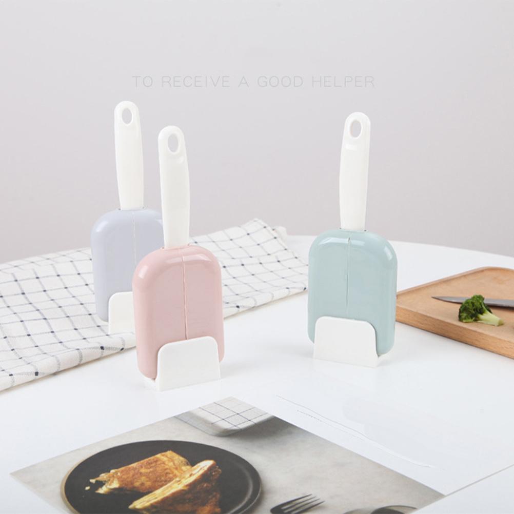 2Sets Automatic Rice Scoop Holder Stand Up Design Easy Access Non-Rice-Adhesion Kitchen Tool Set for Neat Cooking Space Green
