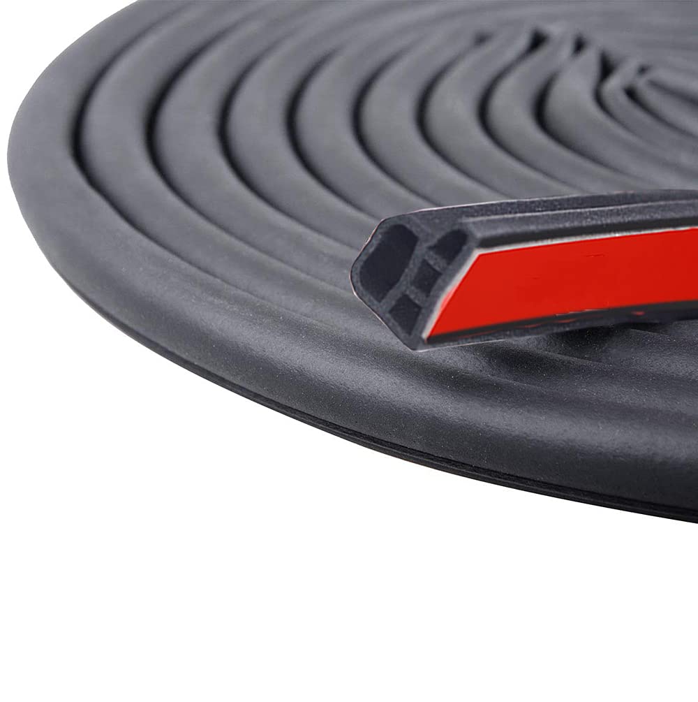 

Innico Молдинг для дверей автомобиля, Лента для предотвращения шума ветра, Блокировка шума ветра, Улучшает герметичность, Бесшумный, Модернизированный, L-образный (32,8 фута (10 м) 10m чёрный