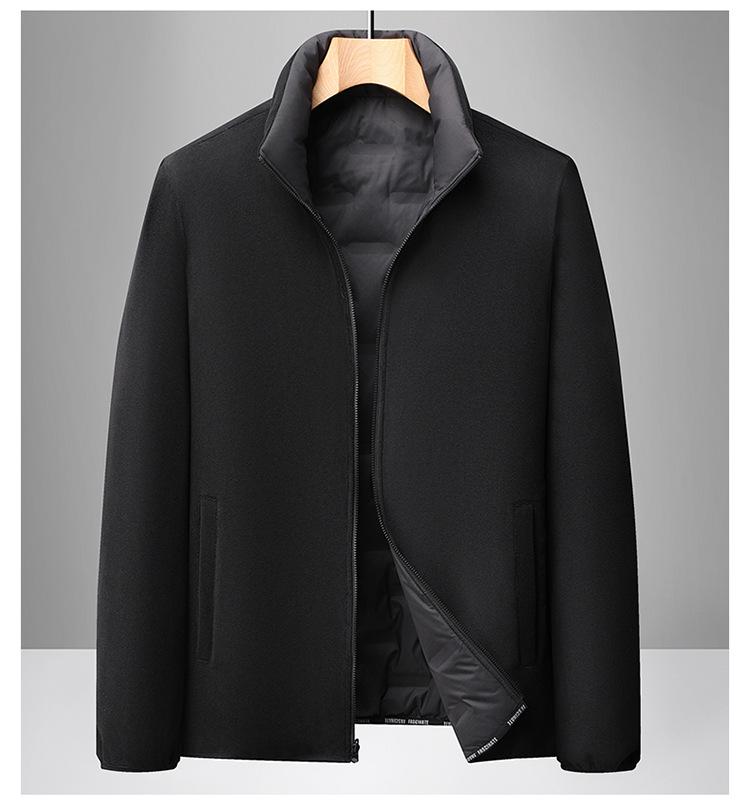 Men's Hooded Thickened Down Jacket with Detachable Liner - Warm Ski Suit for Middle-Aged and Young Adults