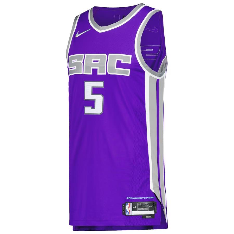 

Nike X NBA DeAaron Fox Sacramento Kings Icon Edition Fashion Comfortable Soft Basketball Jersey Men jerseys Purple DB3377-504 M