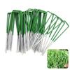 10/20/30/50Pcs Top Green Painted U-shaped Ground Nails Ground Film Fixer Garden Lawn Artificial Turf Tent Stakes Securing Pegs