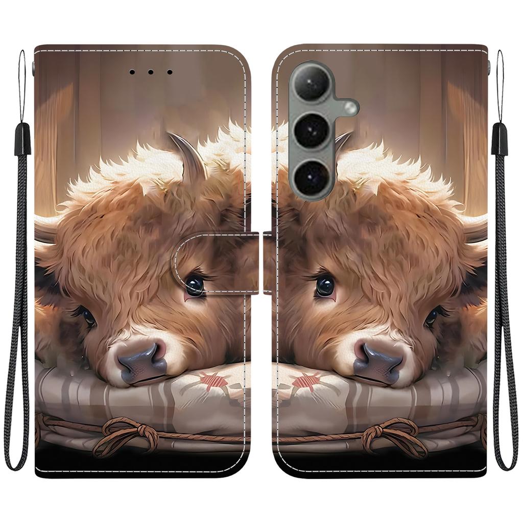 Handmade PU Leather Flip Case for Samsung Galaxy S25+/S25 Plus (SM-S936B)- Anti-Slip Shockproof Cover with Wrist Strap & Heart/Rose Cat Designs