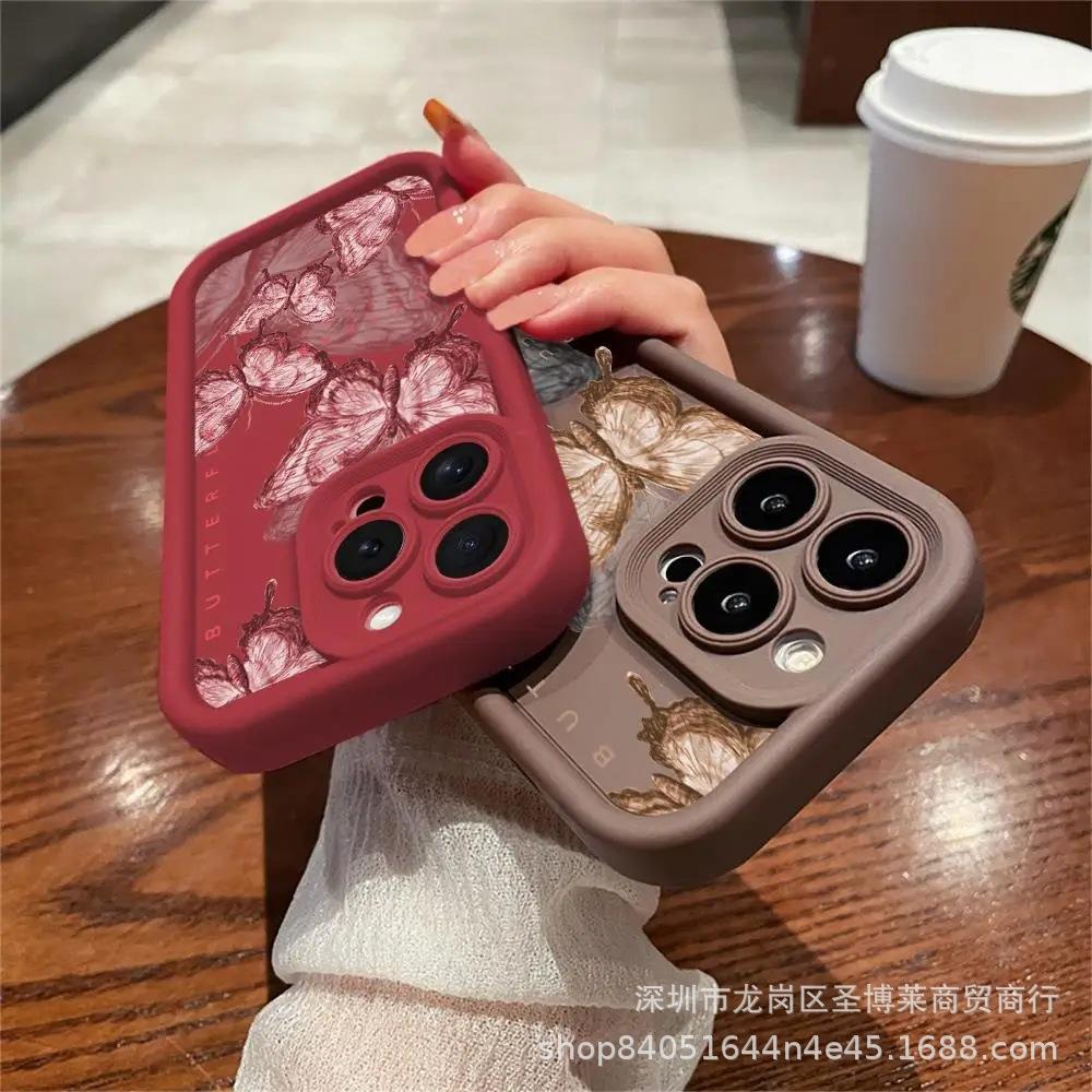 Butterfly English for Apple 15 mobile phone case iphone12promax set 14/13/11/XR emery 16