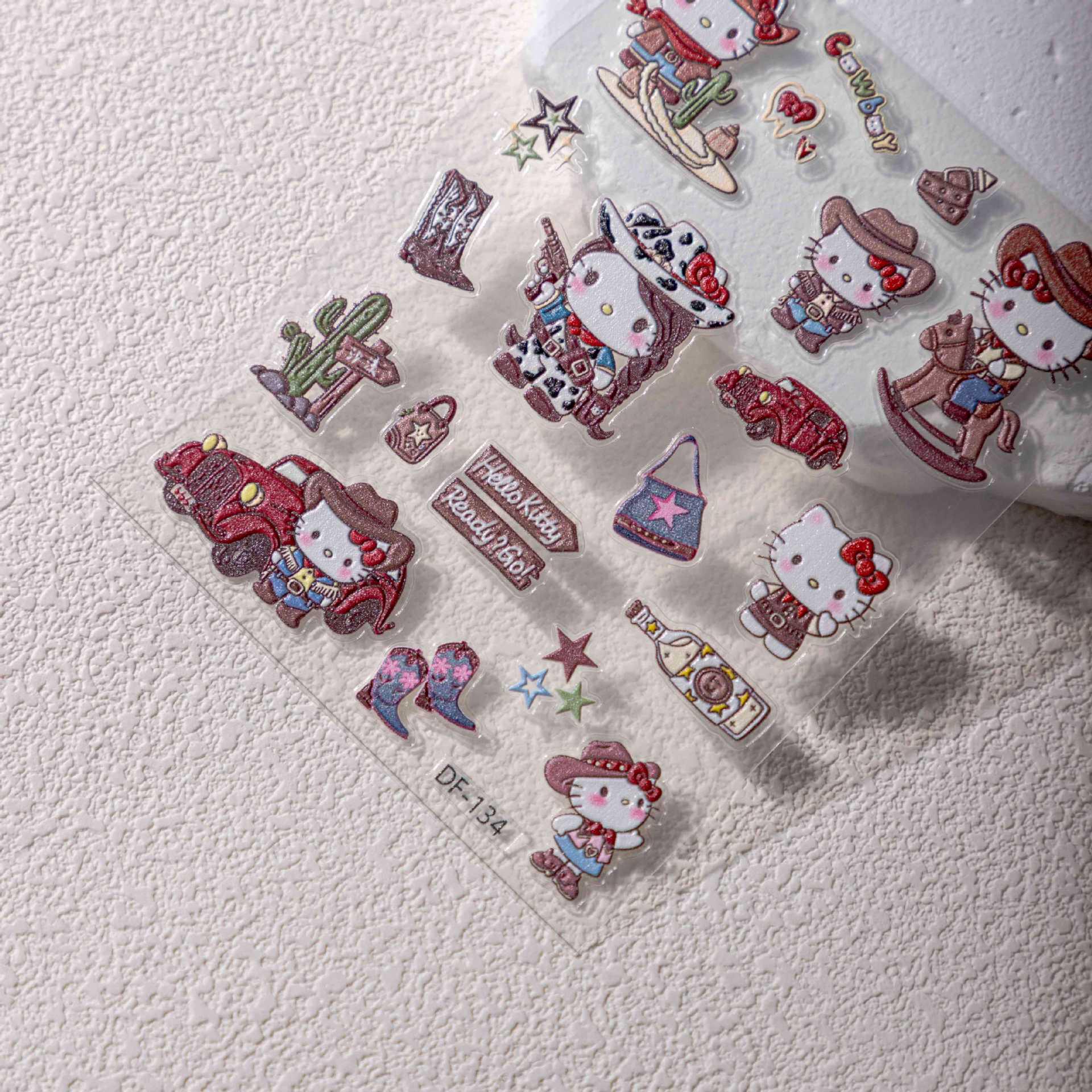 Cyansea Набор блестящих наклеек для дизайна кошачьих ногтей и чехлов для телефона DF-134