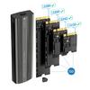 Aluminum M.2 Double Protocols Solid Disk Enclosure Adapter Box for Fast USB3.2 and Type C Solid Disk Case