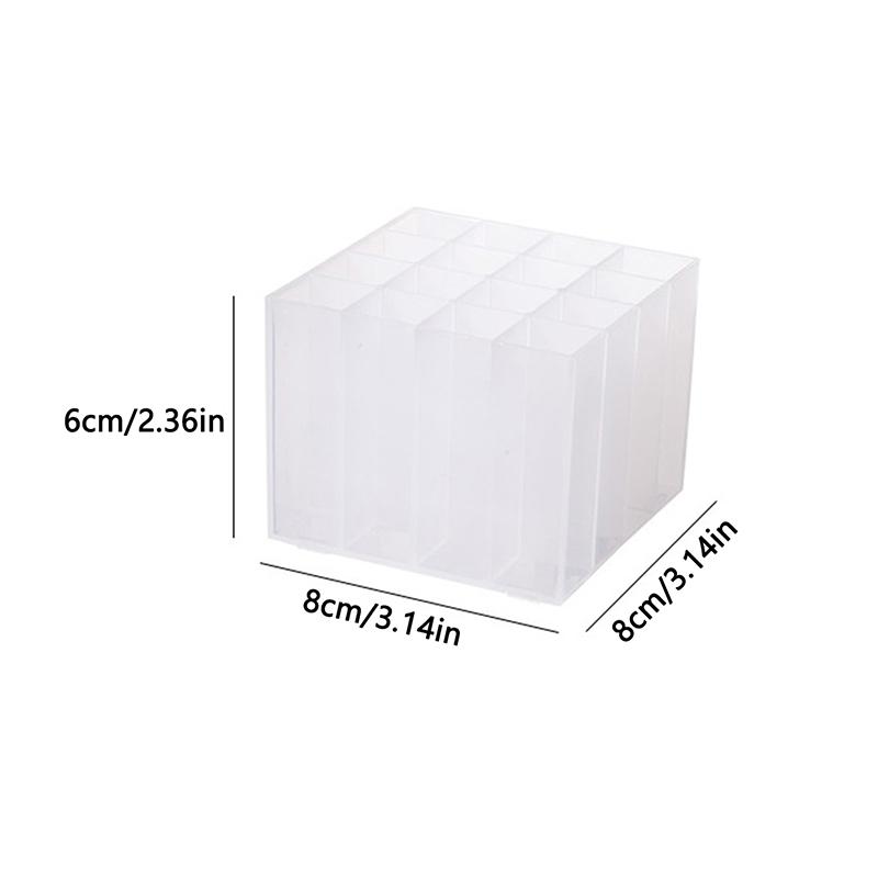 Boîte de rangement pour pinceaux à ongles Support pour pinceaux de maquillage Organisateur support en plastique pour outils à ongles Étagère d'exposition pour pinceaux d'art des ongles