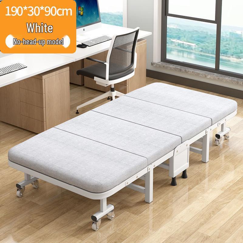 Adjustable Multi-Wheel Folding Bed for Office, Hospital, or Bedroom Use