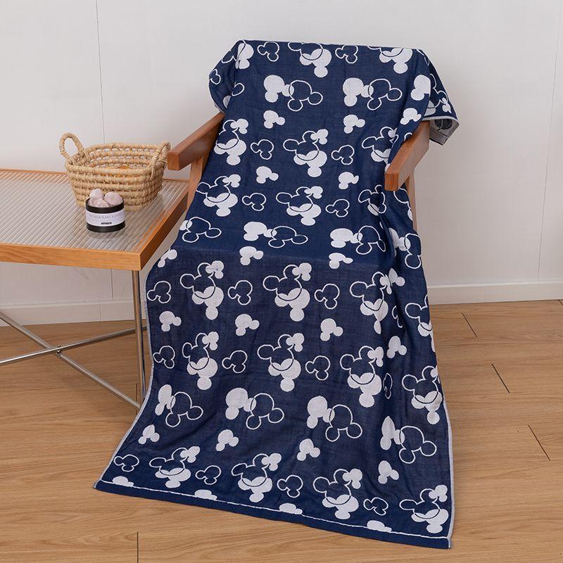 Gauze Cotton 70x140cm Bath Towel Adult Household Absorbent No Lint Bath Towel Cute Soft Cartoon Pure Cotton Sand Bath Towel