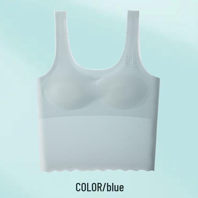 

Бесшовный антибактериальный спортивный бюстгальтер для девочек 12-18 лет Extra Large синий