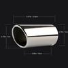 DSYCAR 1pair Chrome Plating Stainless Steel Car Exhaust Muffler Tip Pipes Covers ,universal Car Accessories