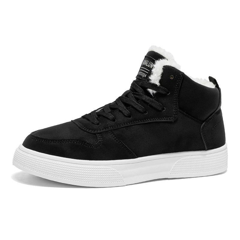 Women's velvet warm high-top cotton shoes winter cold-proof platform casual shoes lace-up winter board shoes