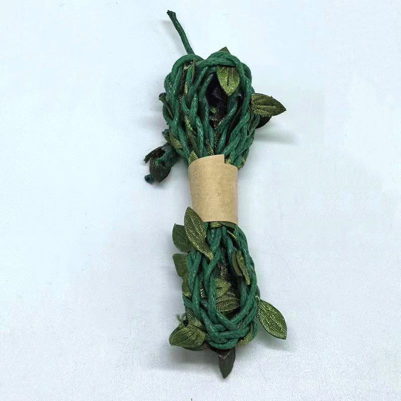 Forest Style Hemp Rope Vine with Green Leaves - Eco-Friendly DIY Kindergarten Decorations