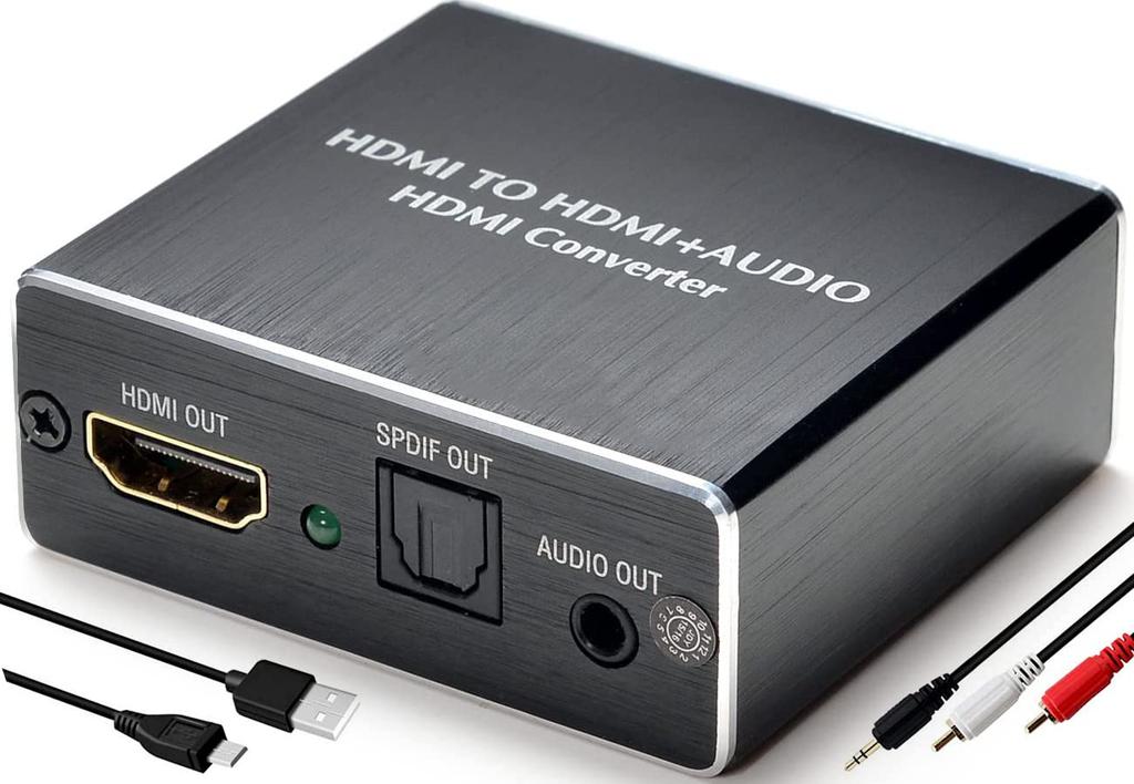 Yukidoke 4K HDMI Audio Optical Digital PS4 Analog Video and Audio HDMI SPDIF Stereo PS4 Pro Slim USB Power Cable Separator, Splitter, Compatible,