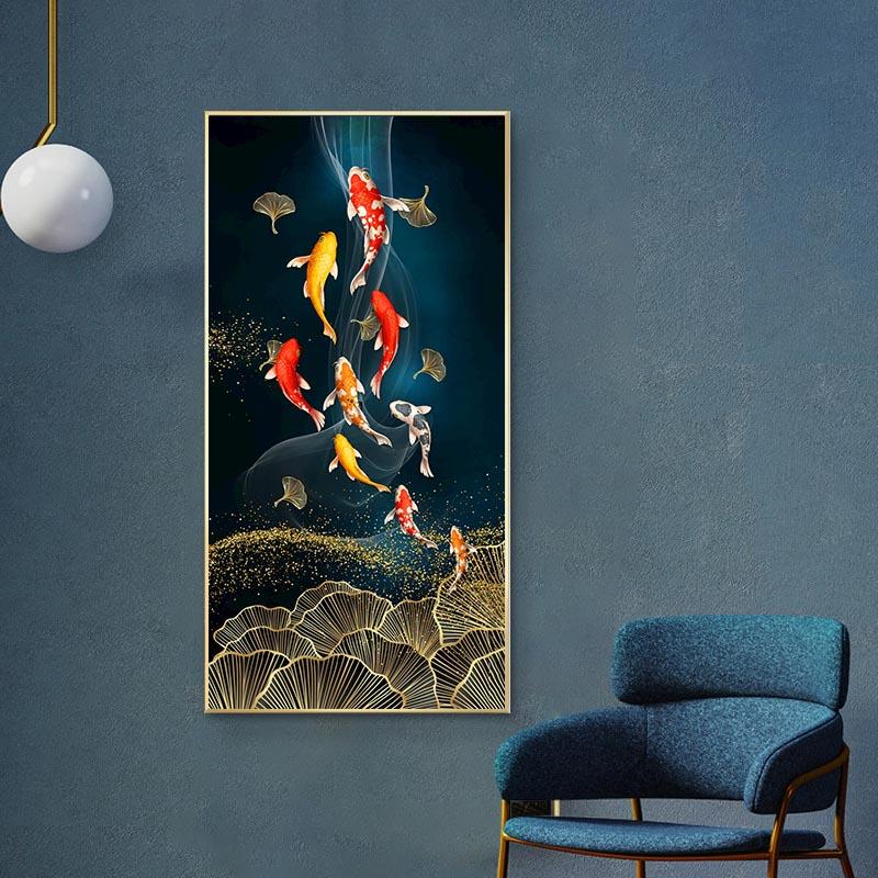 Koi Fish Posters And Prints Modern Luxury Canvas Paintings Animal Pictures Wall Art For Living Room Modern Home Decor No Frame