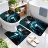 3Pcs Flannel Toilet Mat Set Cristiano Ronaldo Bathroom Rug Bath Carpet Non Slip Home Decor