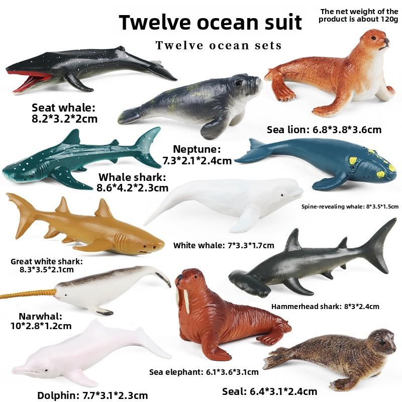 Polar Wildlife Miniature Figures Plastic Sea Life Model Aquarium Decor For Desk And Study