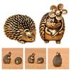 Brass Hedgehog Sculpture Miniature Animal Figurine Antique Metal Ornament Lucky Fengshuis Statue Desktop Decors Gift