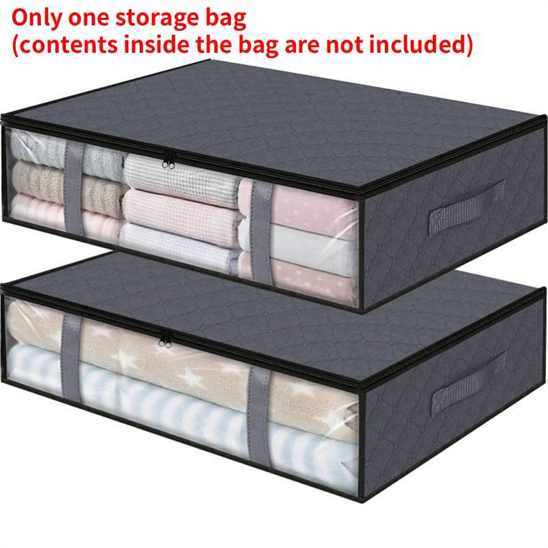 Bed Bottom Storage Bag With Transparent For Bedroom Closet Organization