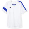 New Balance Men's Short Sleeve Dry T-Shirt Soccer Sports Game Shirt White/Blue 2XL