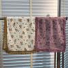 Asciugamano in stile coppia con bordo in pizzo, piccoli motivi floreali, morbido, delicato sulla pelle, assorbente, ad asciugatura rapida, asciugamano per il viso ad uso domestico per donne