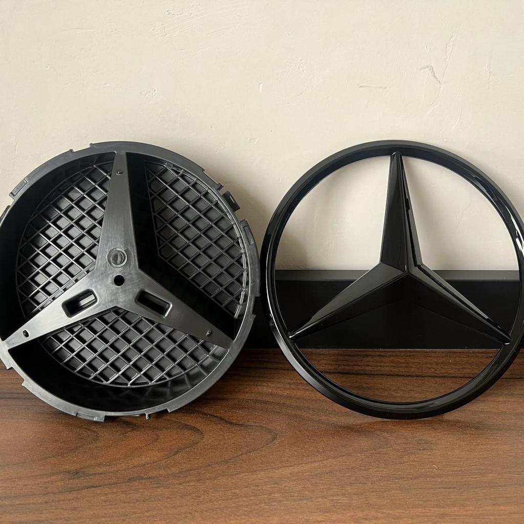 AABGT1 Grill Badge Grid style Front Emblem for Mercedes benz AMG A B C E CLA CLS SLK GL Metris GLK GLA G R V VITO GLE GLC GLS