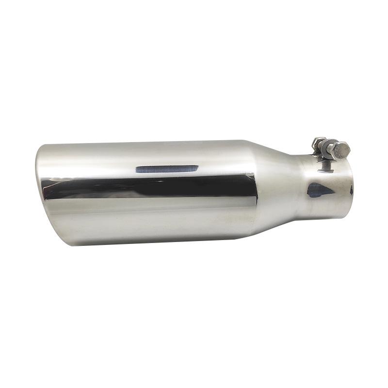 Silver Stainless Steel Car Exhaust Muffler Tailpipe (6.4cm Diameter)