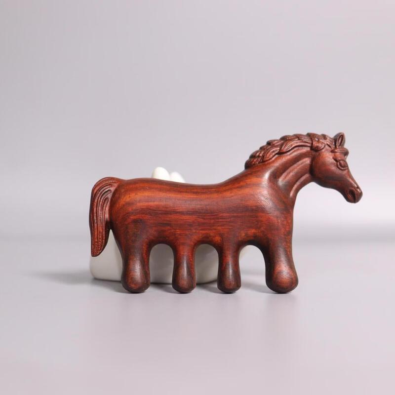 Red Sandalwood Multifunction Horse Head Massager