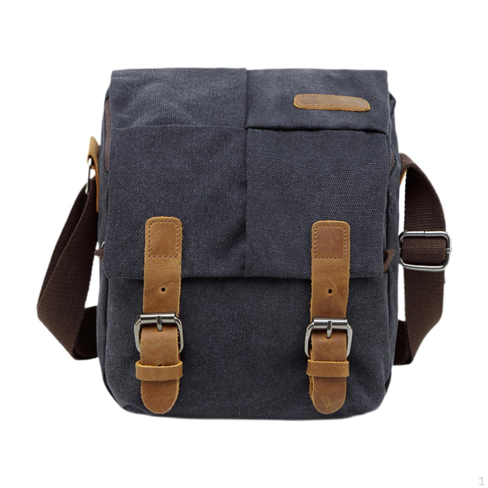 

Мужская холщовая сумка-мессенджер для камеры, прочная, для планшета, телефона, многоцелевая, 18x16x21 см, с темно-синий