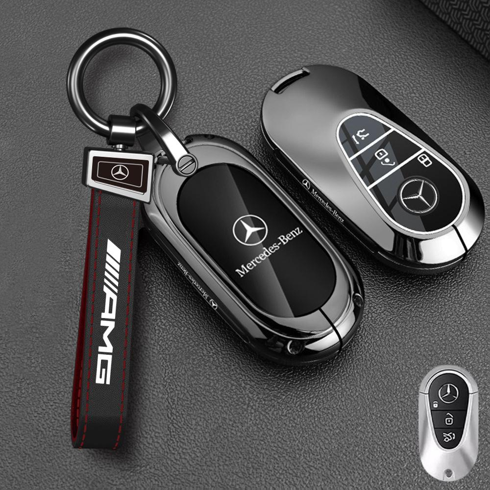 Car Key Rings For Mercedes Benz AMG A B C E S Class GLC CLA CLE S450 W222 W176 W204 W205 W177 X167 Car Remote Key Case Cover FE1
