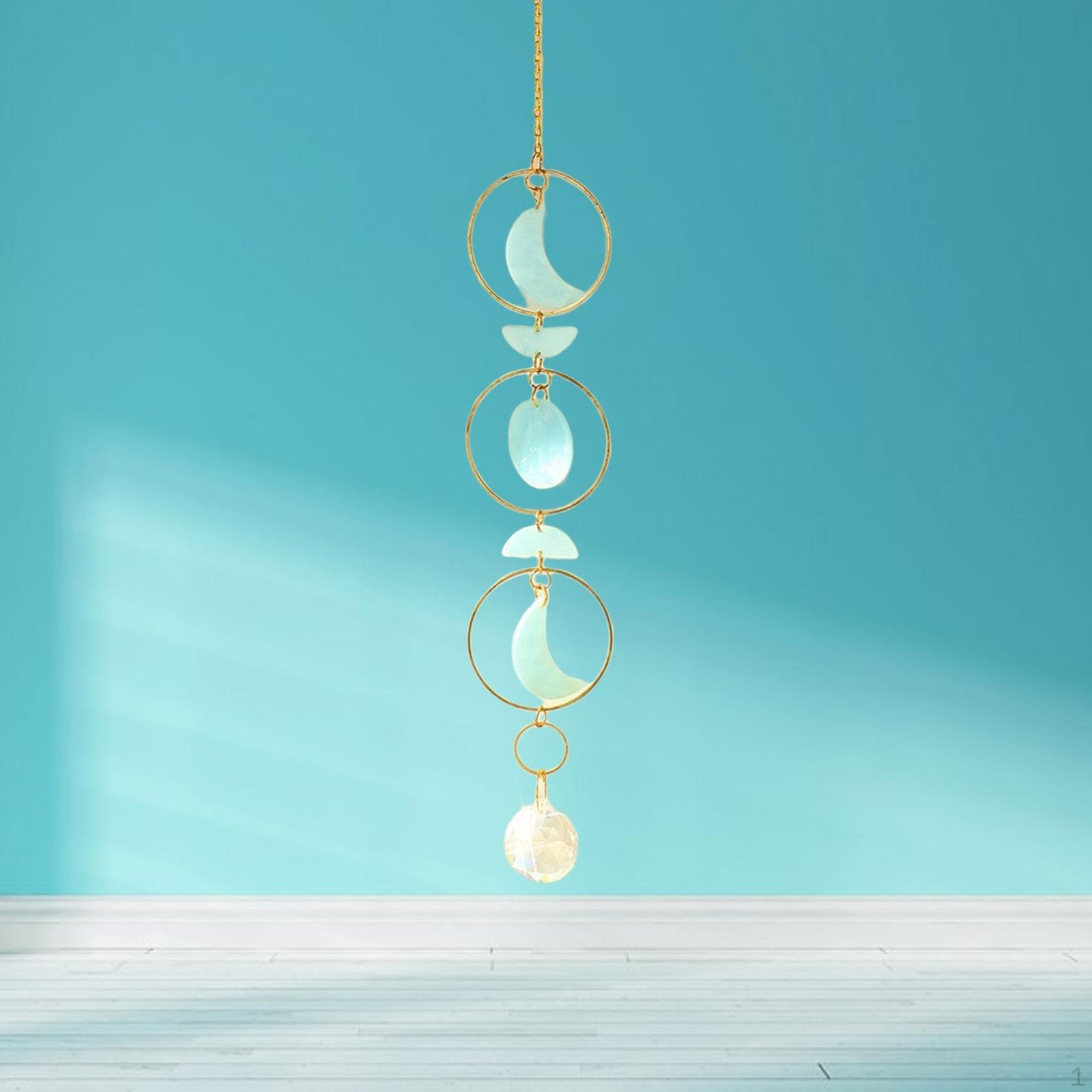 

Hanging Pendant Prisms Decor Ornament with Chain for party Office Decoration зелёный