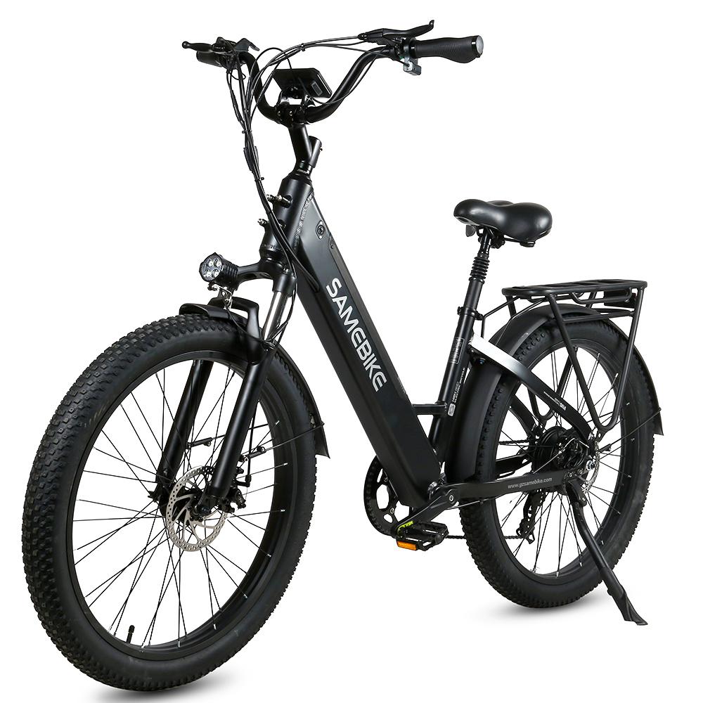Bicicletă Electrică Samebike RS-A01 Plus Motor 750W Baterie 48V 14Ah Anvelope Groase 26*3.0 inch Bicicletă Electrică de Oraș pentru Navetă cu Cadru Jos