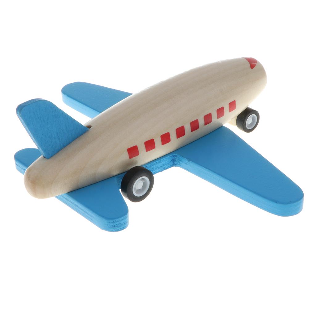 Mini Wooden Pull Back Airplane Friction Powered Toy for Kids Gift Blue Mini Wooden Pull Back Airplane Friction Powered Toy for Kids Gift Blue