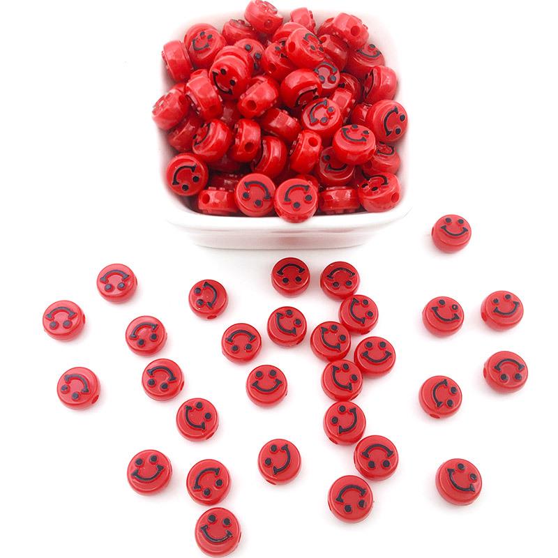 15-Compartment DIY Jewelry Kit: Colorful Smiley Face Acrylic Beads for Handmade Accessories