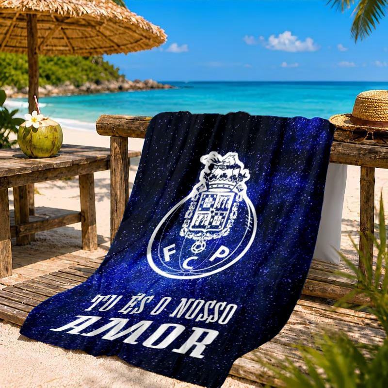 FC-Wappen-Design aufgedrucktes Mikrofaser-Strandtuch, Weich und saugfähig, Schnell trocknend, Ideal für Sommerreisen, Strand-Essential, Schwimmbad