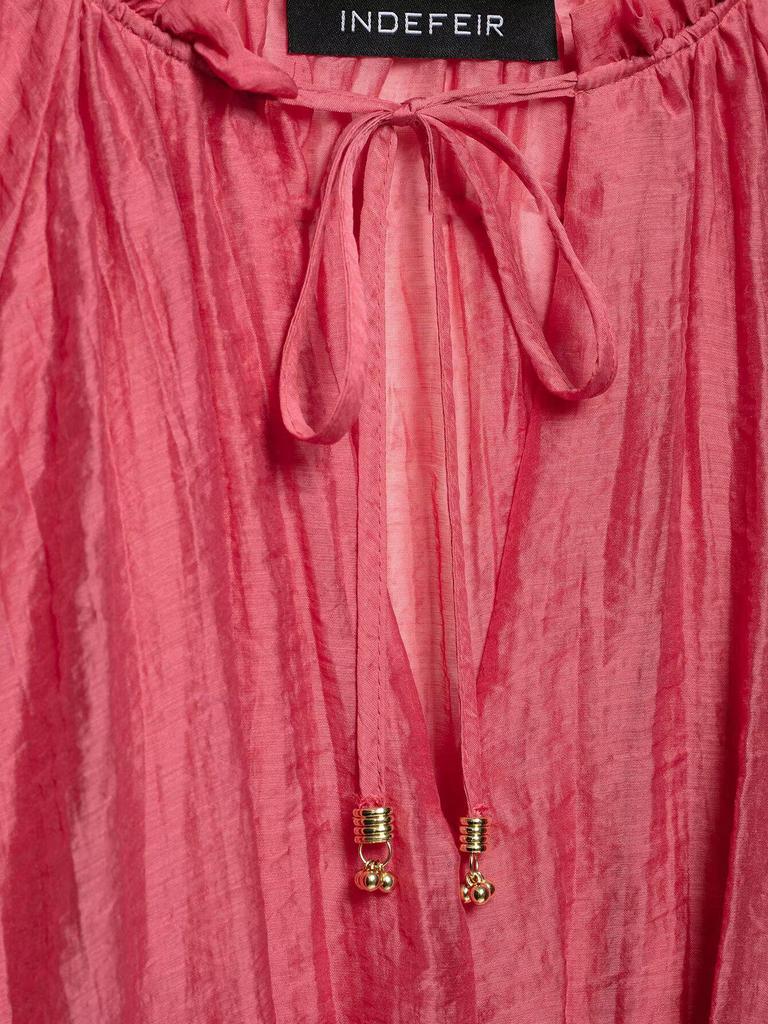 ZA Women's 2025 Spring European & American Style Crinkle Ruffle Stand Collar Short Top and Midi Skirt Set