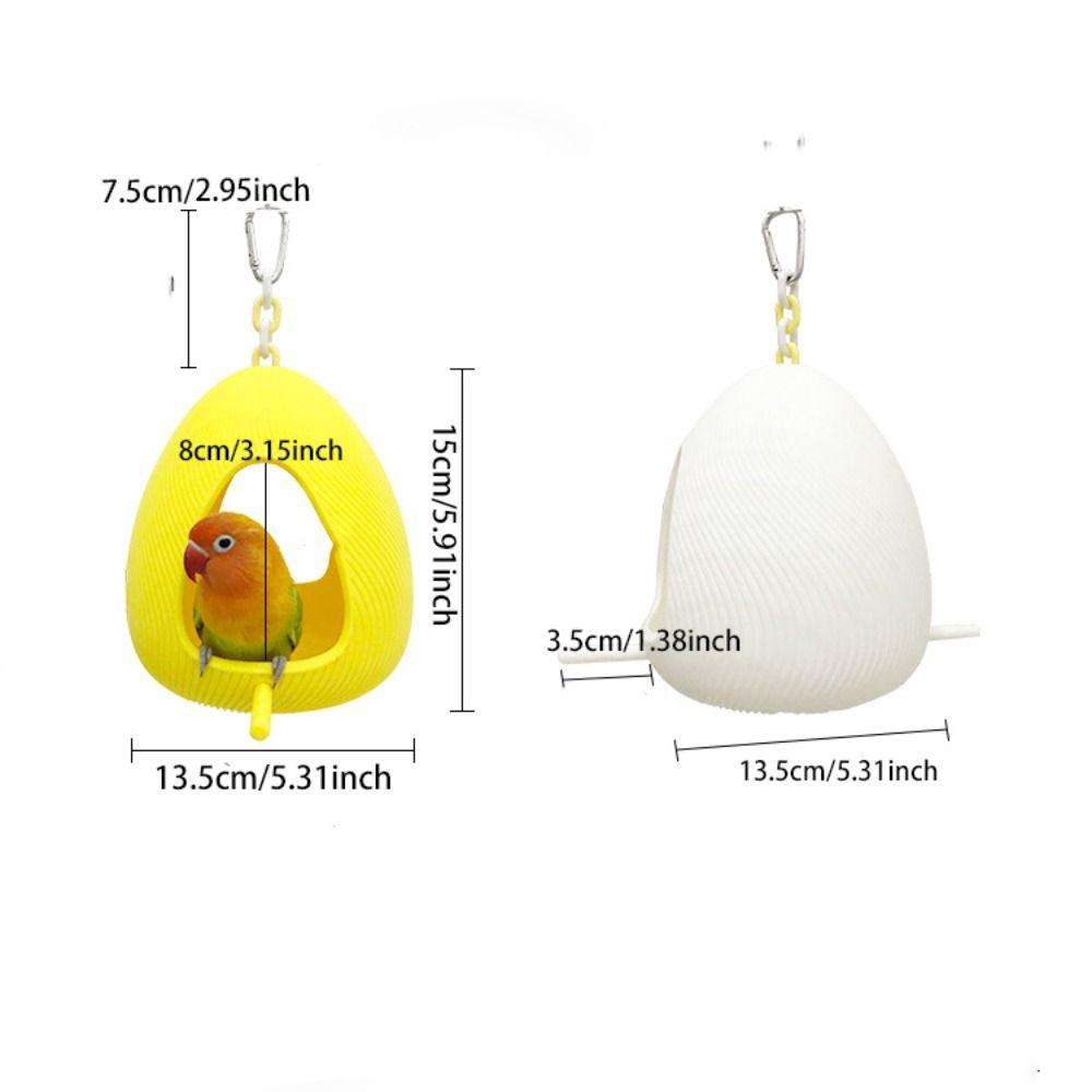 Bite Resistant Hanging Birdhouse Egg Shape Bird Food Tray Parrot Feeding Station  Relieve Boredom