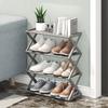 Steel Pipe Assembly Shoecase Dustproof Shoes Storage Cabinet Simple X-Shaped Shoe Rack  Students