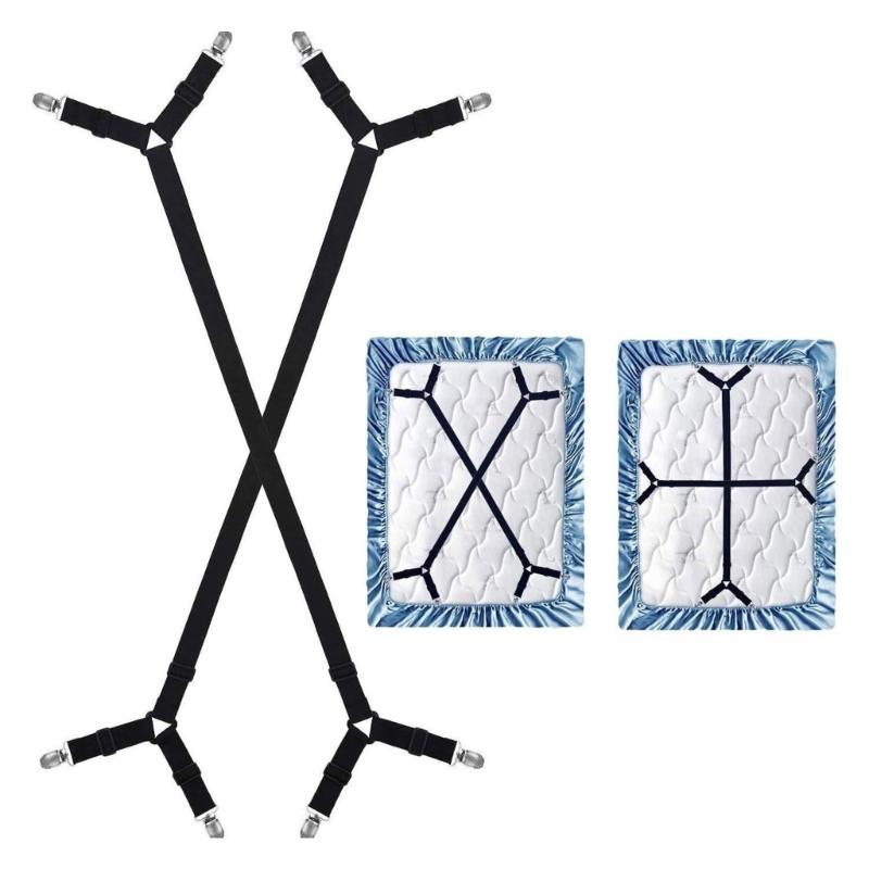 2 Piece Quick Install No Tool Sheet Holder Keep Bedding Tight On Mattress Adjustable Bed Sheet Tensioners For Home Use