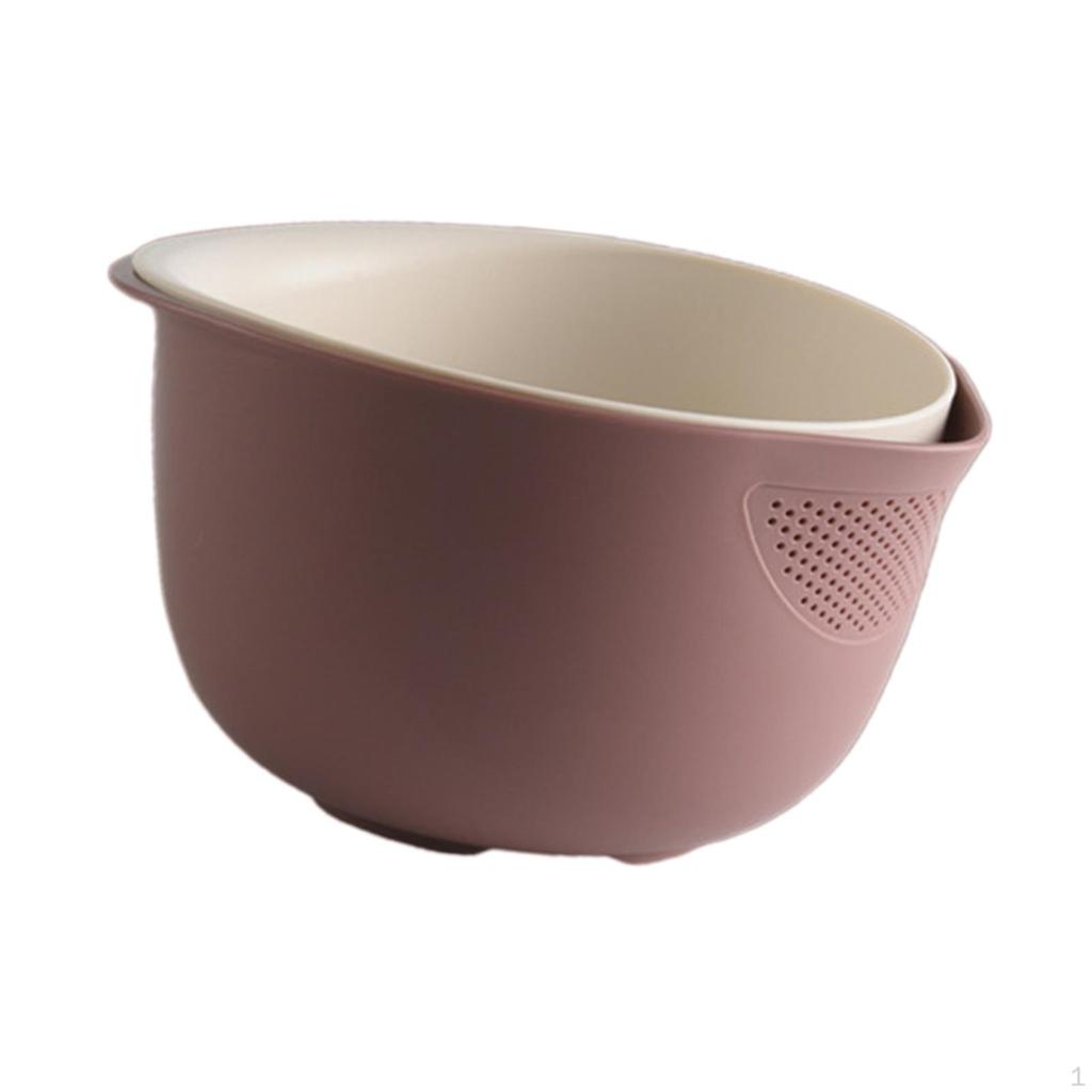 Gemüsewaschkorb Abgießer Sieb Schüssel Obstwaschbecken Lebensmittelsieb für Früchte