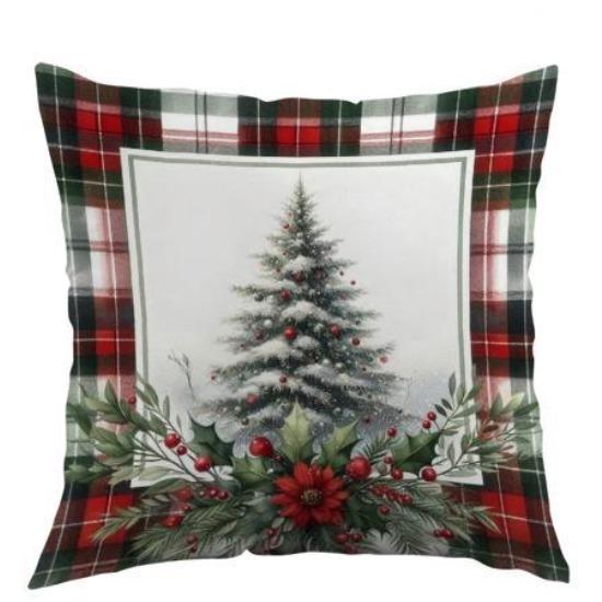 

Festive Decorative Christmas Pattern Pillow Case Breathable and Comfortable Living Room Pillow 45cm*45cm
