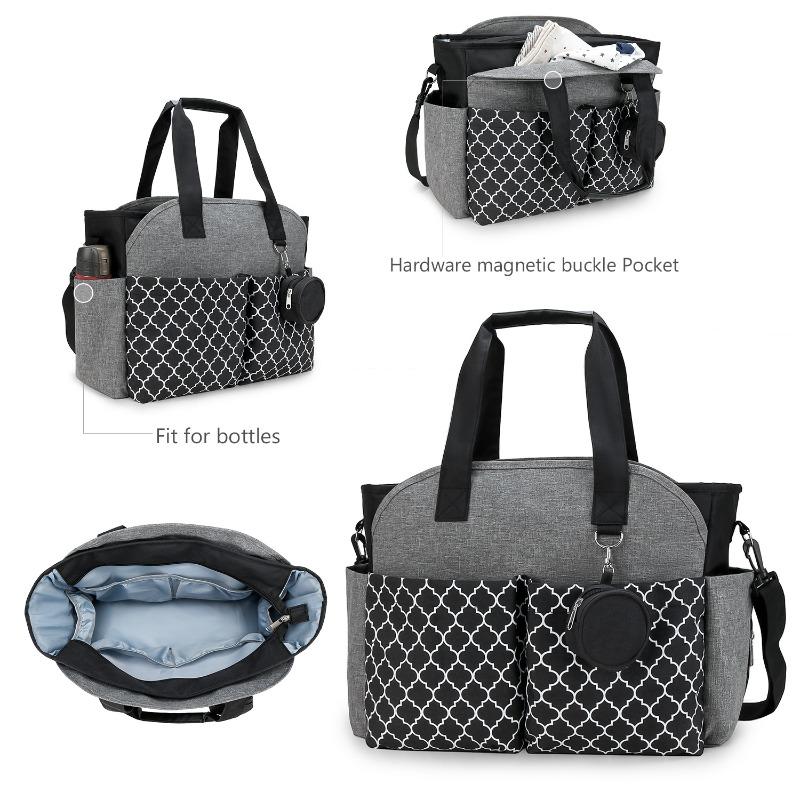 New Handbag/Shoulder Diaper Bag with Pacifier Pouch for Maternity and Baby Travel & Outdoor Use