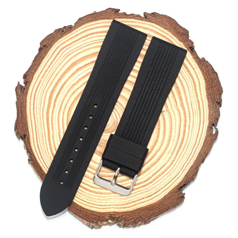Waterproof Wear-Resistant 22mm Silicone Watch Strap for Tissot, Huawei, Seiko
