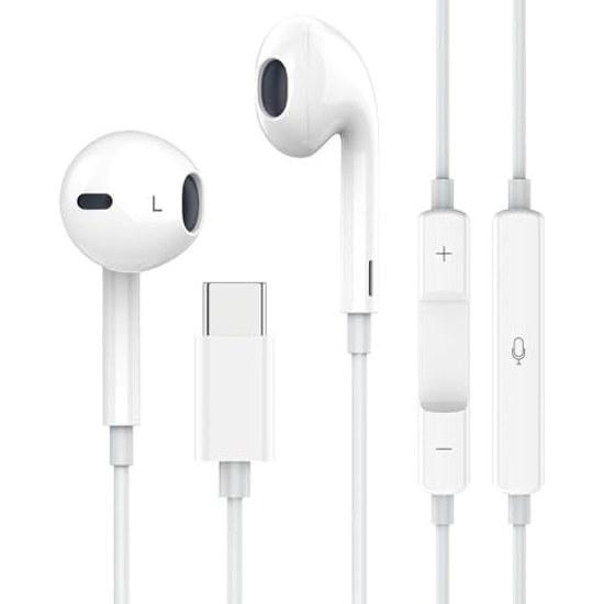 Wired Earphones Genuine Type C Sound Quality Enhanced Version Headset HiFi Noise Reduction Clear Calls Built-in Microphone Comfortable Fit Ergonomic