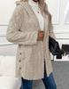 2026 Autumn/Winter Solid Color Hooded Cardigan: Casual Button Long Sleeve Jacket for Europe and America