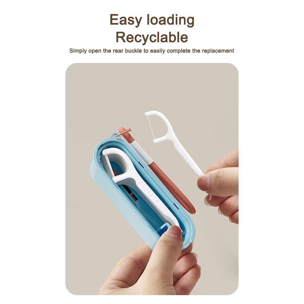 Oral Care Dental Floss Box Automatic Ejectable Disposable Flossing Sticks New Floss Organiser