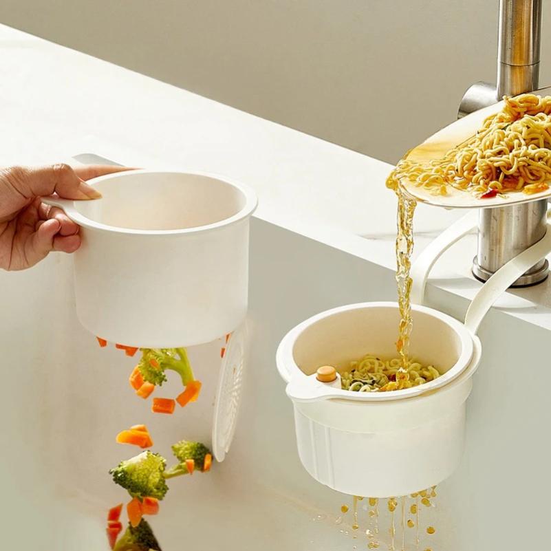 Sink Hanging Strainer Basket Adjustable Sink Filter Strainer Drain Basket Kitchen Accessories Organizer Quickly Drain Baskets